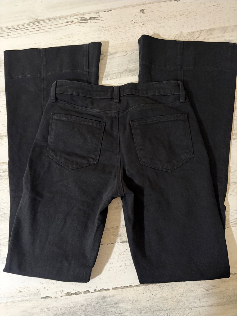L'AGENCE Lenora Low Rise Seamed Flair In Noir Jeans Size 25 - Picture 8 of 14